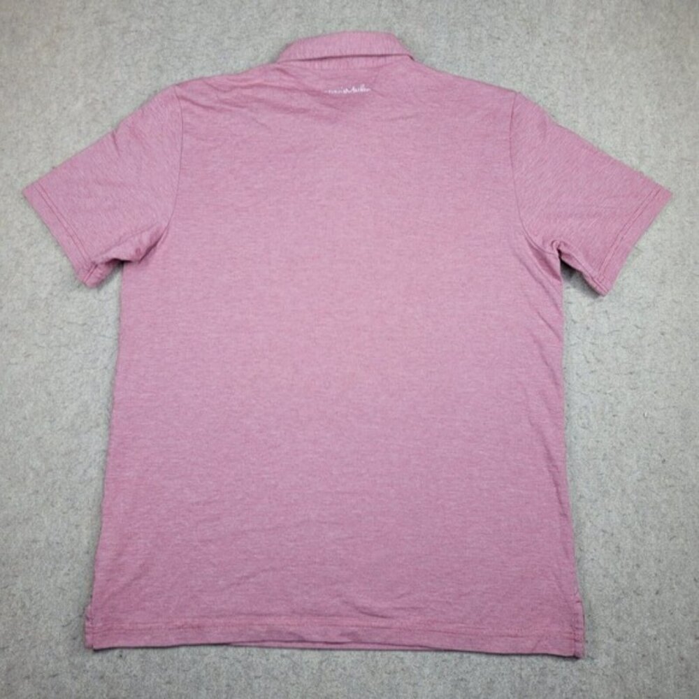 Travis Mathew Polo Shirt Mens Large Red Heather Short Sleeve Casual Preppy - Picture 6 of 9